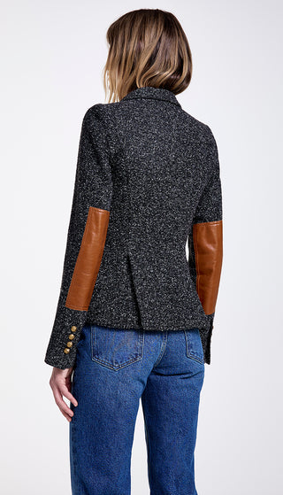 One Button Blazer w/ Rectangle Elbow Patch