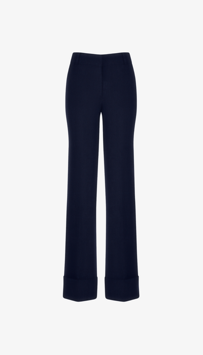 Navy blue pants on a white background