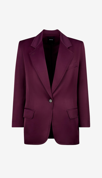 Purple blazer on a white background