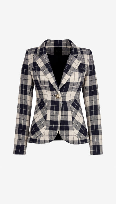 Plaid blazer on a white background
