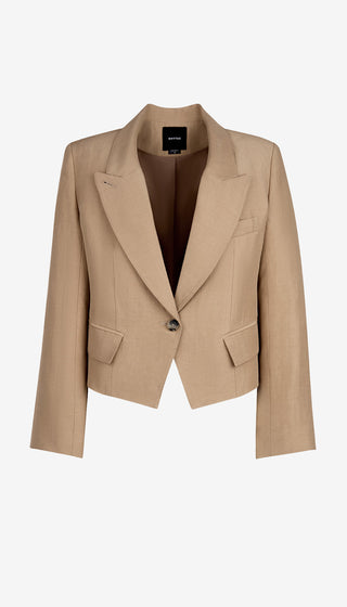 Beige blazer on a white background