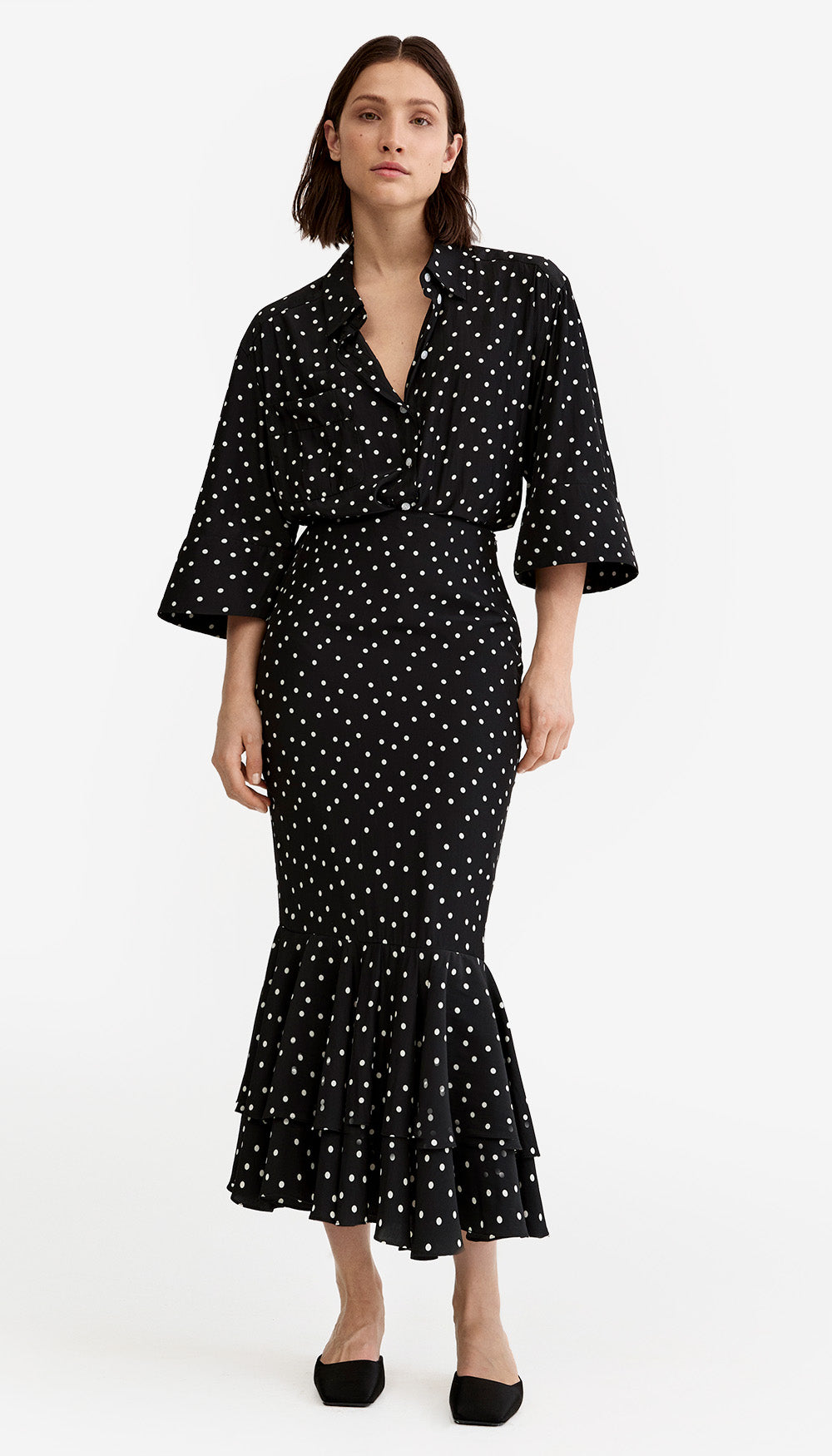 Smythe Tiered Midi Skirt