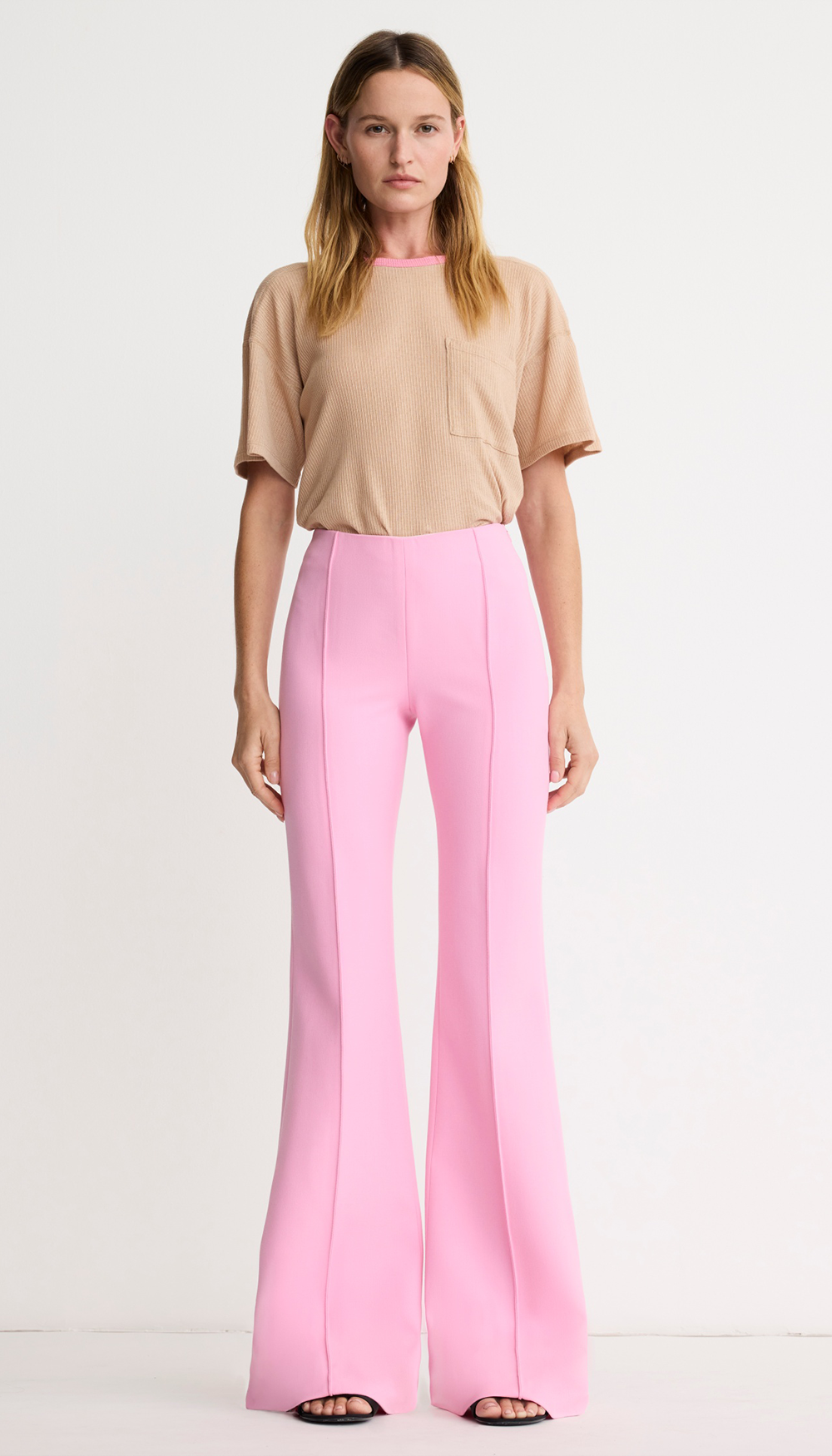 Pintuck Flare Pant - Hibiscus – SMYTHE