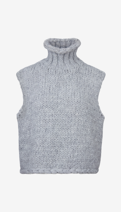 Handknit Sleeveless Turtleneck