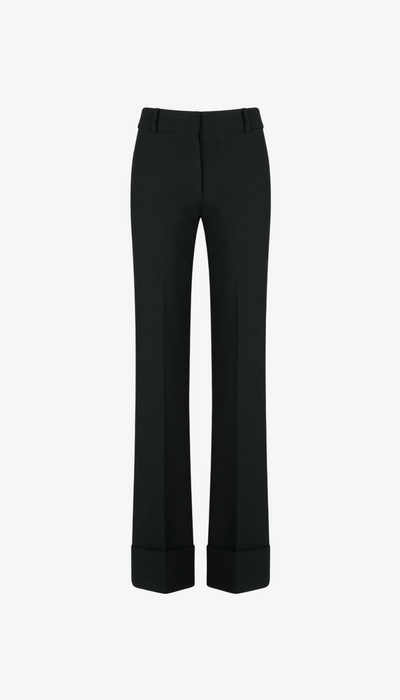 Wide Leg Cuffed Trouser