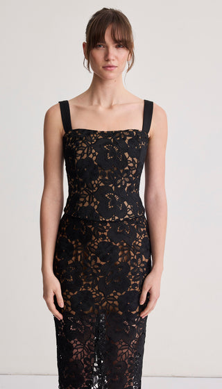Lace Bustier with Detachable Straps