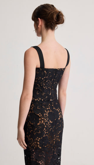 Lace Bustier with Detachable Straps
