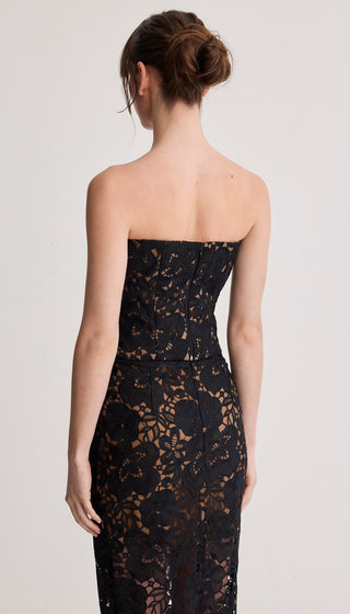 Lace Bustier with Detachable Straps