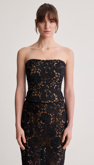 Lace Bustier with Detachable Straps