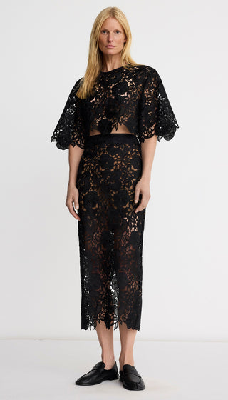 Lace Pencil Skirt