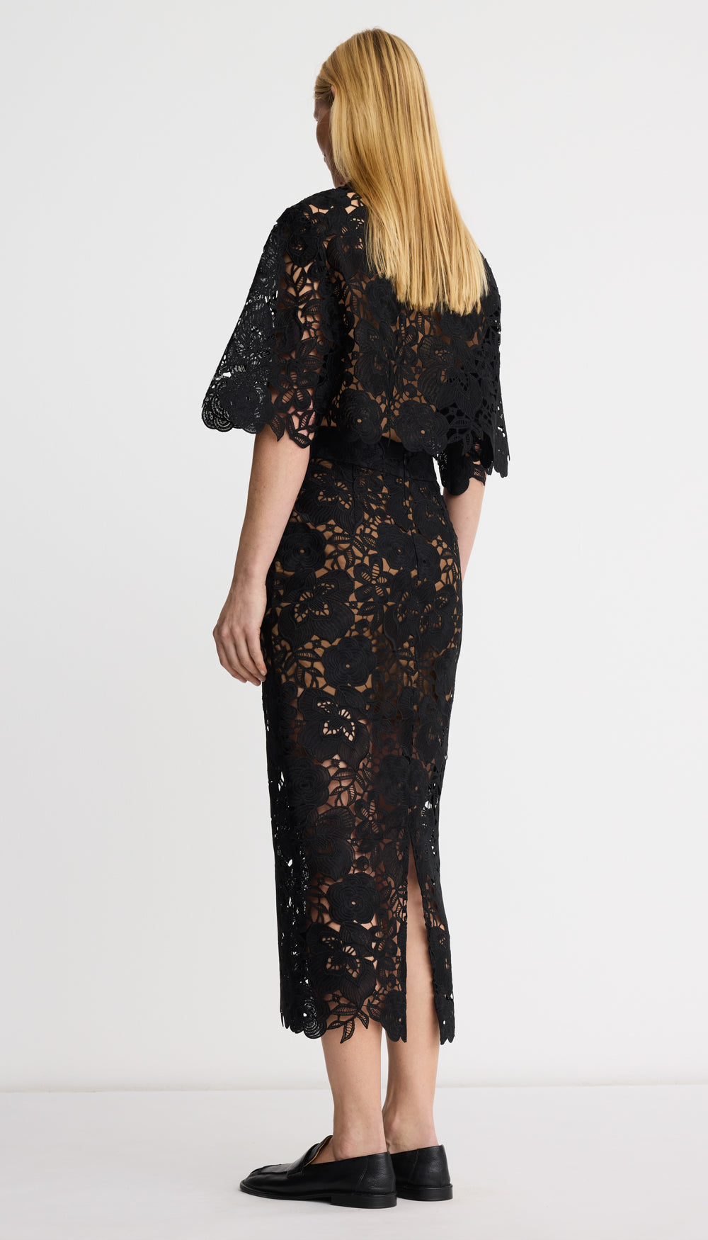 Lace Pencil Skirt in Black | SMYTHE Lace Pencil Skirt in Black | SMYTHE
