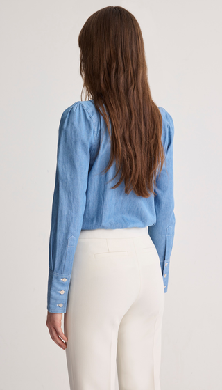 Box Pleat Pocket Denim Shirt