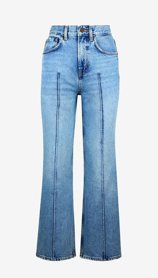 Blue jeans on a white background