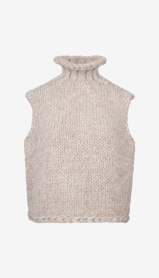 Handknit Sleeveless Turtleneck