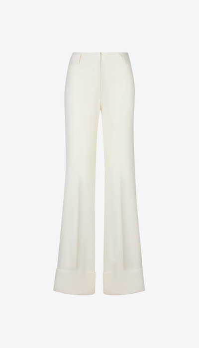 Wide Leg Cuffed Trouser