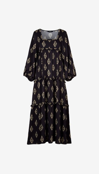 Square Neck Tiered Dress