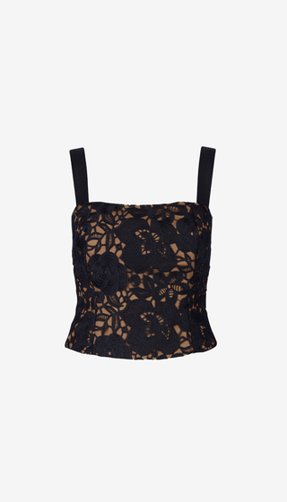 Lace Bustier with Detachable Straps