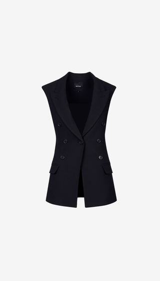 Black vest on a white background