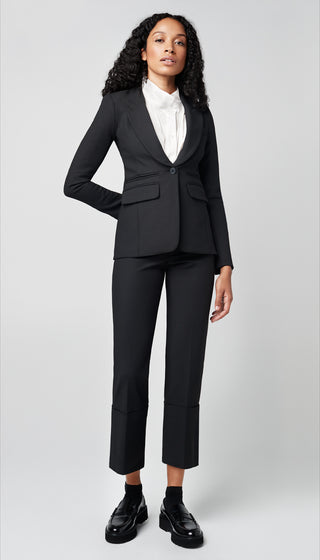 Peaked Lapel Blazer With Black Trim