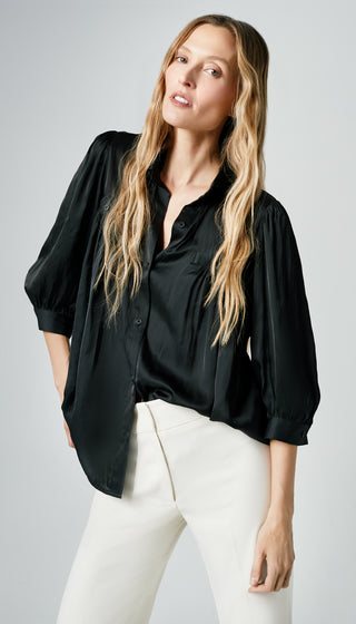 Shirred Pocket Blouse