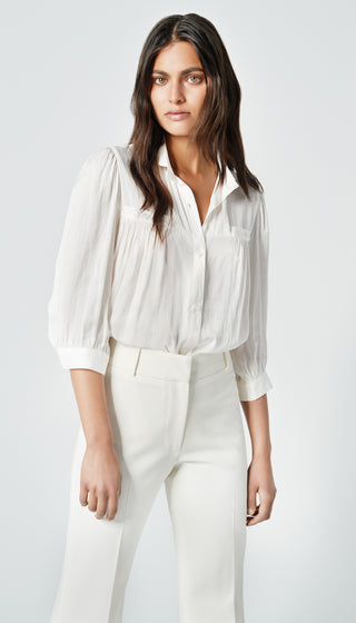 Shirred Pocket Blouse