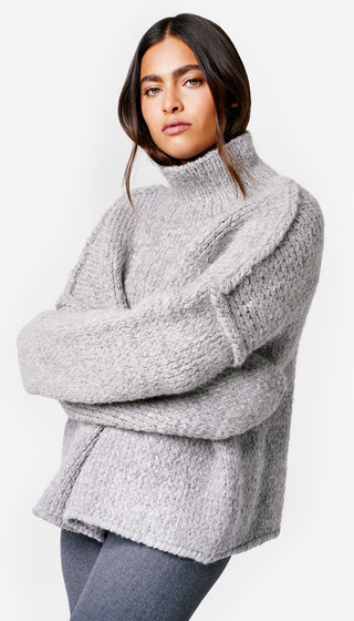 Reverse Seam Turtleneck Sweater