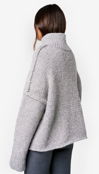 Reverse Seam Turtleneck Sweater