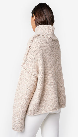 Reverse Seam Turtleneck Sweater