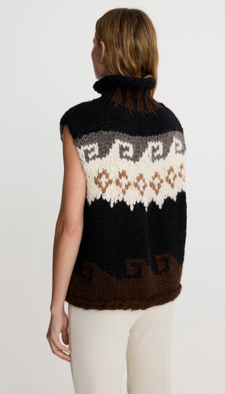 Handknit Sleeveless Turtleneck