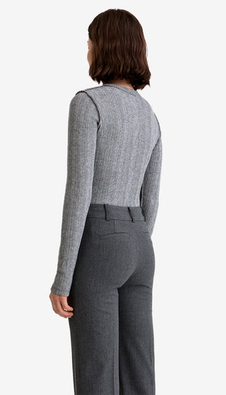 Pointelle Knit Crewneck