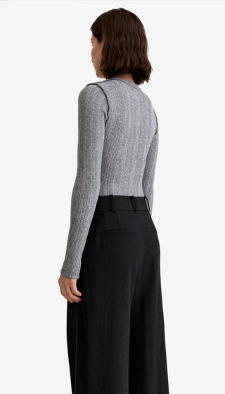 Pointelle Knit Crewneck