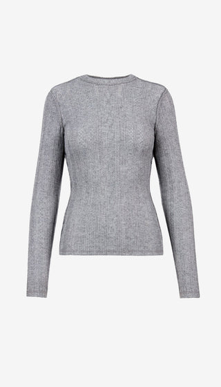 Pointelle Knit Crewneck