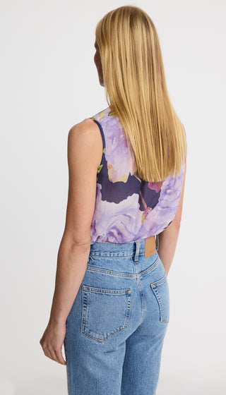 Sleeveless Gathered Blouse