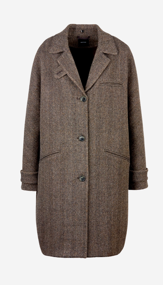 Cocoon Coat With Detachable Collar