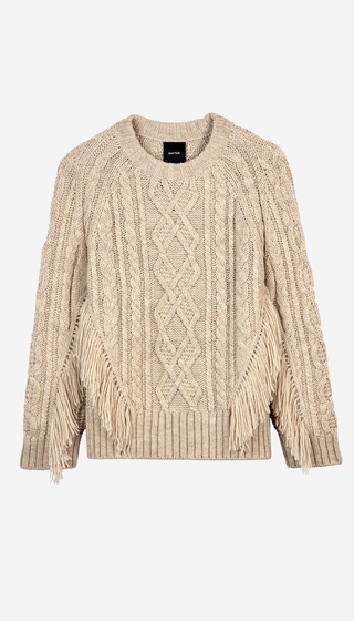 Crewneck Fringe Sweater