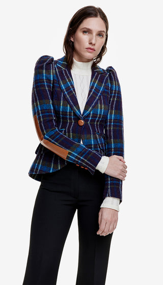 Pouf Sleeve One Button Blazer