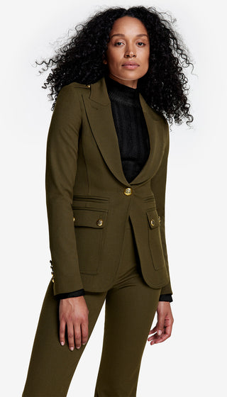 Military Peaked Lapel Blazer