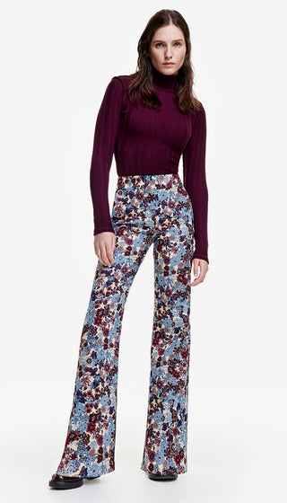 Wide Leg Pintuck Trouser