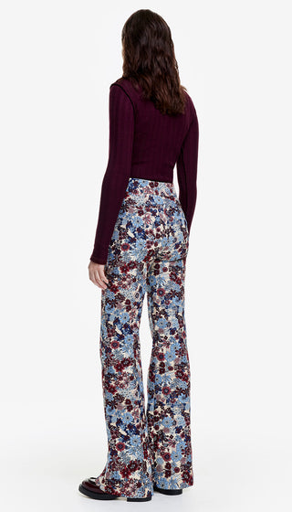 Wide Leg Pintuck Trouser