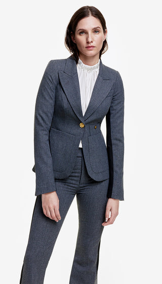 Patch Pocket Tux Stripe Blazer