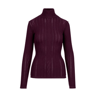 Pointelle Knit Turtleneck