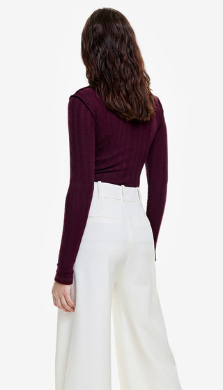 Pointelle Knit Turtleneck