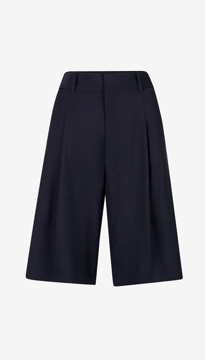 Black wide-leg pants on a white background