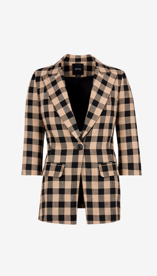 Plaid suit jacket on a white background