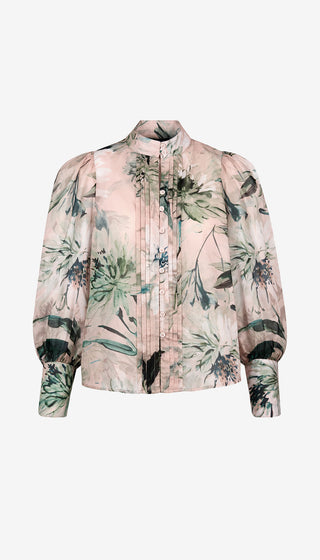 Floral patterned jacket on a white background