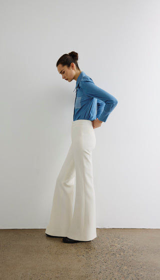 Box Pleat Denim Shirt