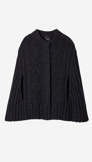 Cable-Knit Cape