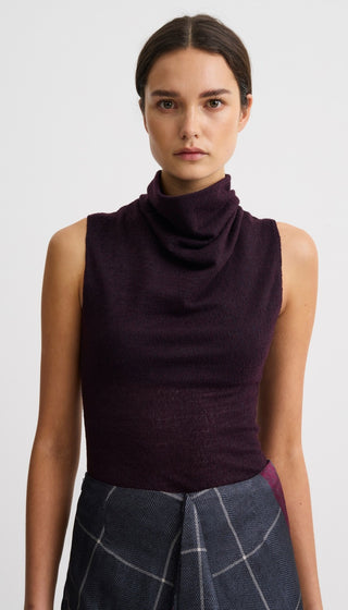 Cowl Neck Knit Shell