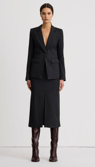 Longline Peaked Lapel Blazer