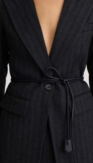 Longline Peaked Lapel Blazer